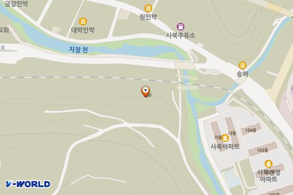 사북역 맞은편 주차장(철도청 임대) 위치 지도 — 강원특별자치도 정선군 사북읍 사북리 310