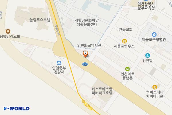 한중문화관공영주차장 위치 지도 — 인천광역시 중구 항동2가 1-1