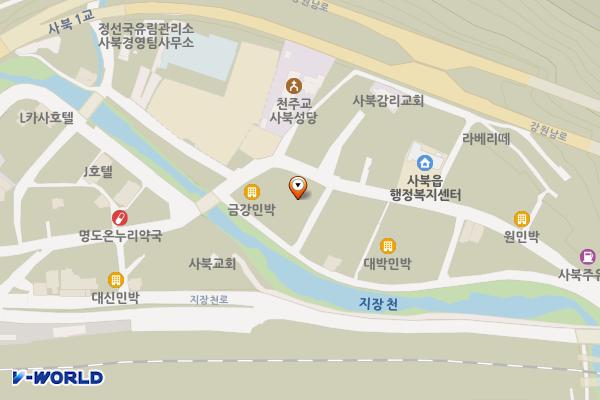 사북10리 경로당 앞 공영주차장 위치 지도 — 강원특별자치도 정선군 사북읍 사북리 344-63