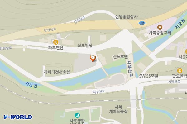 구. 석탄회관 앞 공영주차장 위치 지도 — 강원특별자치도 정선군 사북읍 사북리 354-2