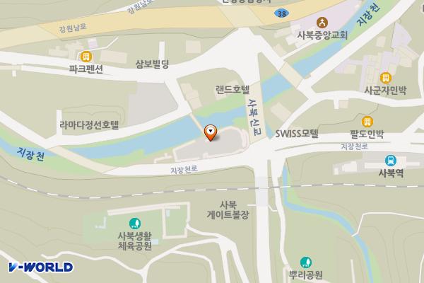 사북5거리 공영주차장(2층) 위치 지도 — 강원특별자치도 정선군 사북읍 사북리 357