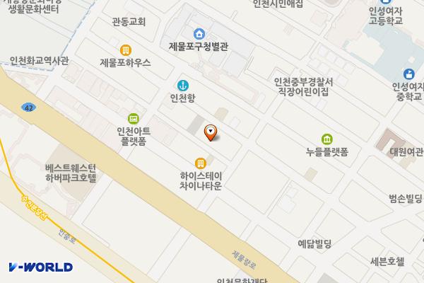 제물량로232번안길노상주차장 위치 지도 — 인천광역시 중구 신포로23번길 61(중앙동2가)