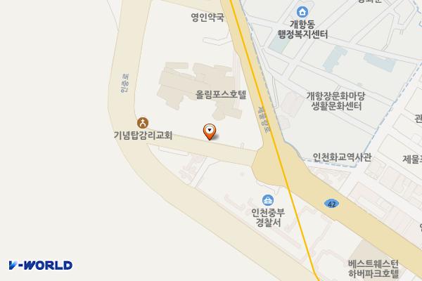 제물량로241번길노상주차장 위치 지도 — 인천광역시 중구 제물량로241번길 16