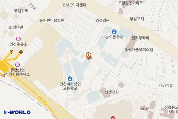 우현로20번길노상주차장 위치 지도 — 인천광역시 중구 인중로 146(신생동)