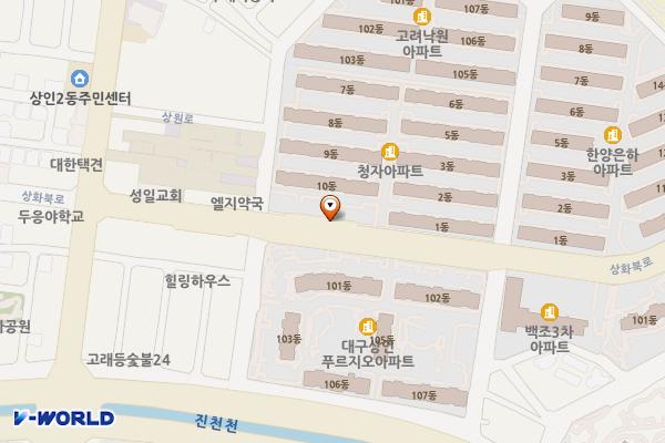 상원로인근(월배공원) 위치 지도 — 대구광역시 달서구 상화북로 113-1