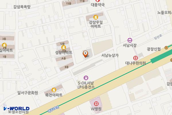 서남시장공영주차장 위치 지도 — 대구광역시 달서구 당산로41길 62