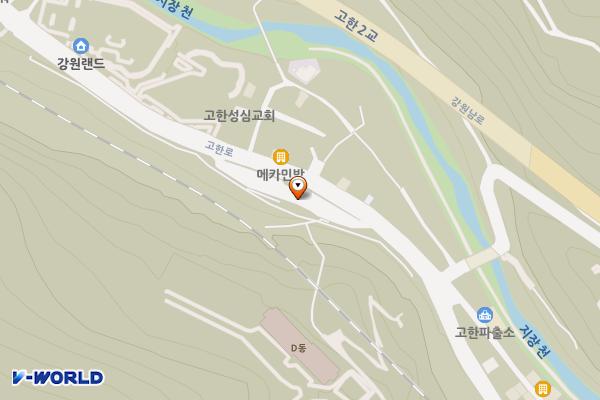 고한 제2공영주차장(구. 고한초교위) 위치 지도 — 강원특별자치도 정선군 고한읍 고한리 104-60
