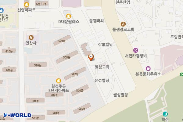 본동 1공영주차장 위치 지도 — 대구광역시 달서구 본동 922
