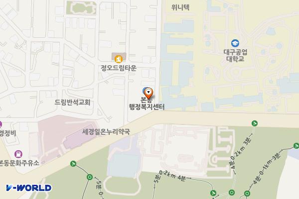 본동 2공영주차장 위치 지도 — 대구광역시 달서구 본동 867-1