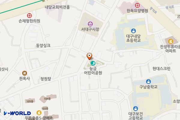 능금공원 주차장 위치 지도 — 대구광역시 달서구 명덕로2길 57