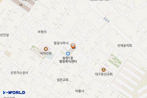 송현1동 3공영주차장 위치 지도 — 대구광역시 달서구 송현동 1995-5
