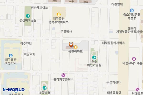 죽전동 3공영주차장 위치 지도 — 대구광역시 달서구 와룡로51길 41