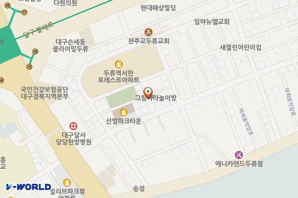 두류1·2동 6공영주차장 위치 지도 — 대구광역시 달서구 두류동 141-11