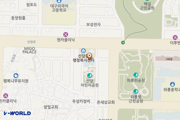 신당동 공영주차장 위치 지도 — 대구광역시 달서구 신당동 1749-8
