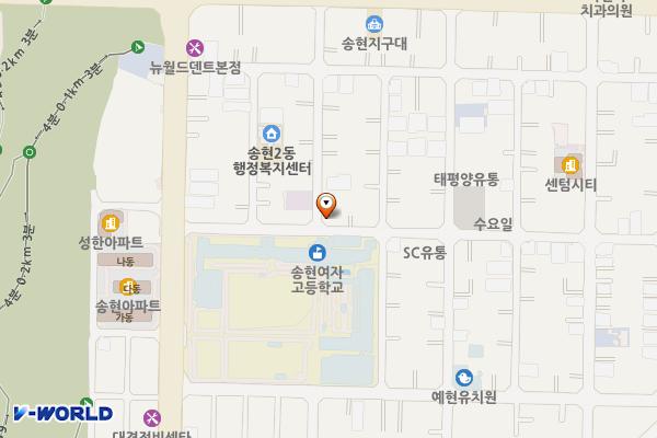 월배로83길인근 위치 지도 — 대구광역시 달서구 월배로83길 106