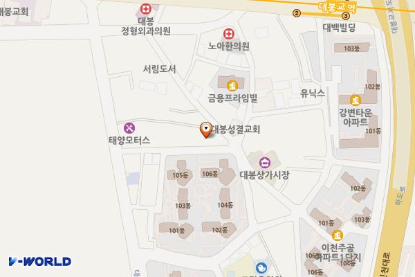 2000배행복마을 제2공영주차장 위치 지도 — 대구광역시 남구 대봉로34길 25