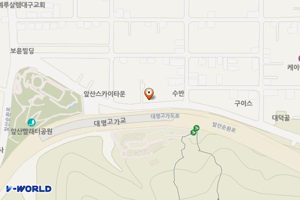 앞산맛둘레길제3공영주차장 위치 지도 — 대구광역시 남구 앞산순환로 383-2
