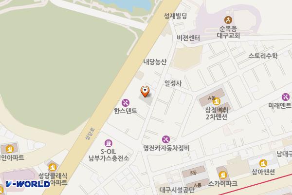 바다맛길공영주차장 위치 지도 — 대구광역시 남구 대명동 1225-31