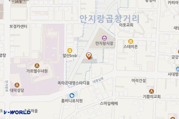 안지랑곱창(2)공영주차장 위치 지도 — 대구광역시 남구 대명동 874-9