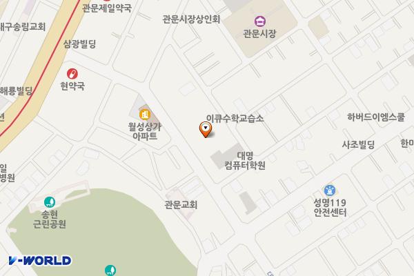 관문시장(2)공영주차장 위치 지도 — 대구광역시 남구 대명서로 122