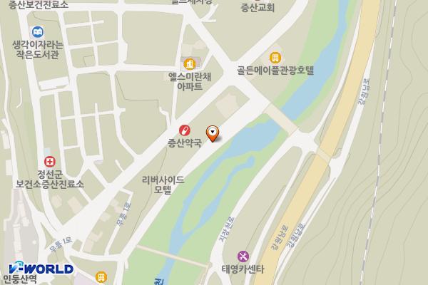 IB관광호텔 옆(노상) 위치 지도 — 강원특별자치도 정선군 남면 무릉리 819-16