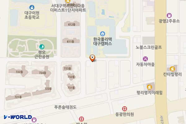 평리5동경로당 인근 위치 지도 — 대구광역시 서구 서대구로31길 13