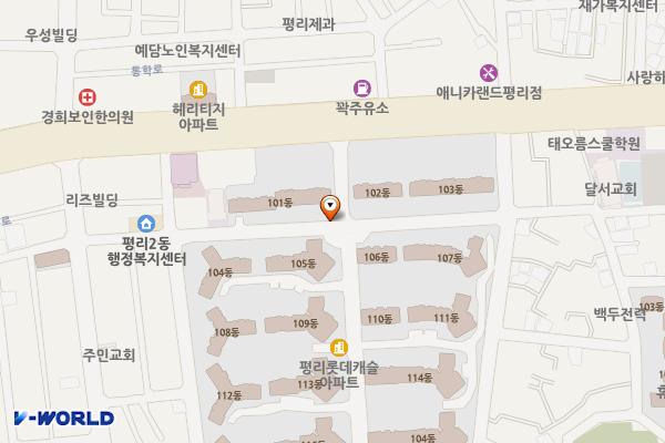 통학로24길인근 노상공영주차장 위치 지도 — 대구광역시 서구 평리동 1678