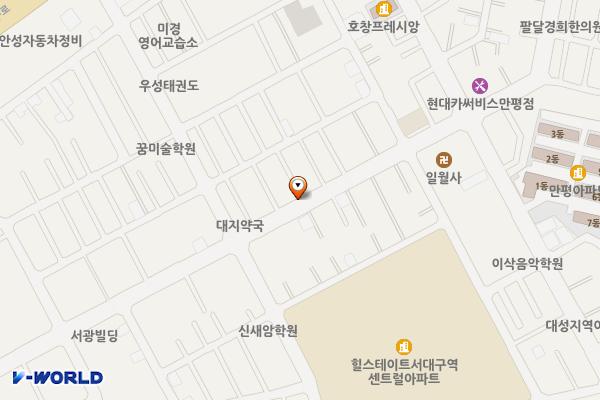 서대구로64길인근 노상공영주차장 위치 지도 — 대구광역시 서구 비산동 875