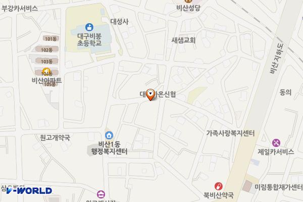 달서로43길인근 노상공영주차장 위치 지도 — 대구광역시 서구 달서로43길 19(비산동)