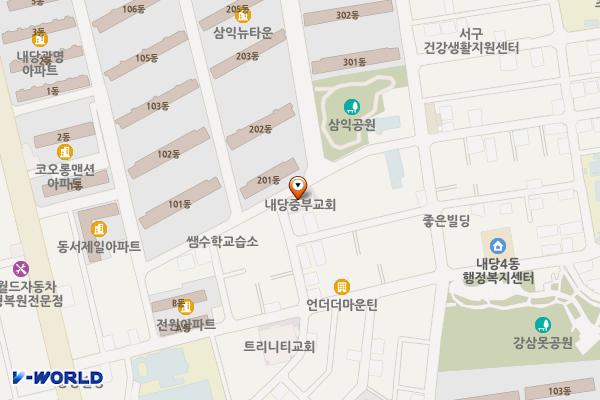 삼익뉴타운1차아파트 인근 위치 지도 — 대구광역시 서구 서대구로5길 63