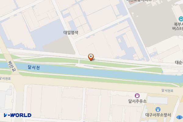 달서천복개도로공영주차장 위치 지도 — 대구광역시 서구 비산동 3418-1