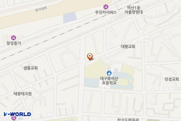 통학로50길인근 노상공영주차장 위치 지도 — 대구광역시 서구 비산동 764-10