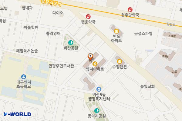 달서천로61길인근 노상공영주차장 위치 지도 — 대구광역시 서구 달서천로61길 34