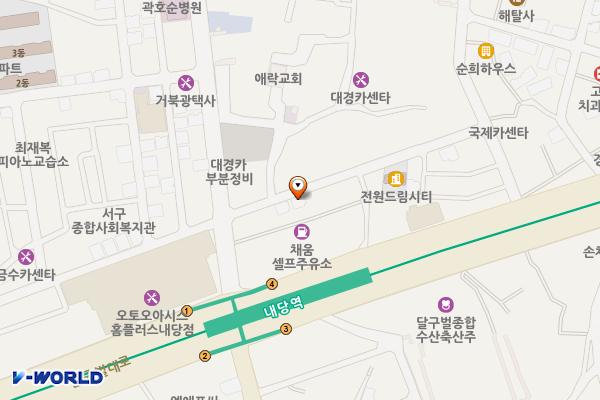 통학로2길인근 노상공영주차장 위치 지도 — 대구광역시 서구 통학로2길 8-1