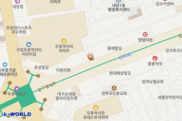 다담뜰 유로주차장 주변 위치 지도 — 대구광역시 서구 달구벌대로 1781-1