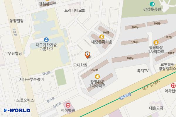 달구벌대로337길인근 노상공영주차장 위치 지도 — 대구광역시 서구 달구벌대로337길 19