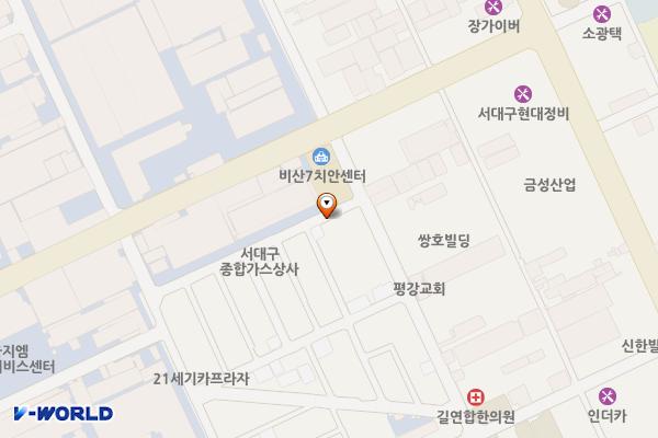 염색공단로7길인근 노상공영주차장 위치 지도 — 대구광역시 서구 염색공단로7길 3