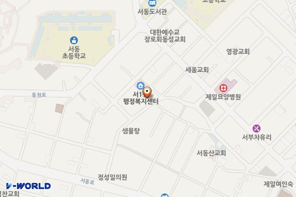 서1동제1공영주차장 위치 지도 — 부산광역시 금정구 서동로 103번길 39