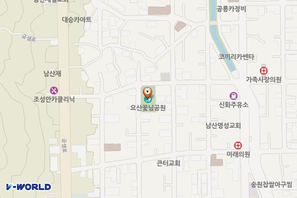 남산동요산공영주차장 위치 지도 — 부산광역시 금정구 팔송로 51