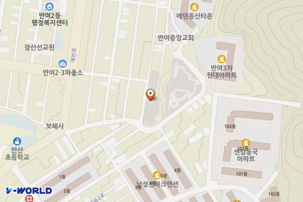 반여2동 제2공영 위치 지도 — 부산광역시 해운대구 재반로184번길 31 (반여동)