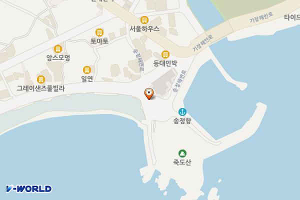 송정호안도로 노상 공영 위치 지도 — 부산광역시 해운대구 송정동288-44
