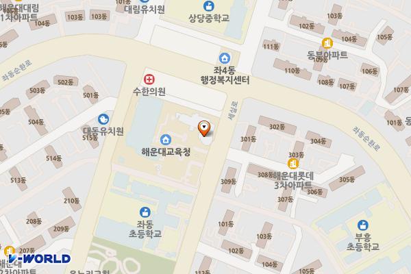 해운대교육지원청주변 노상 공영 위치 지도 — 부산광역시 해운대구 세실로 137 (좌동)