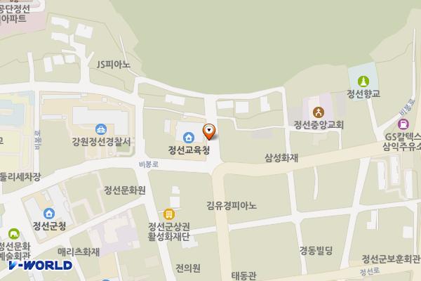 교육지원청 옆 위치 지도 — 강원특별자치도 정선군 정선읍 봉양리 399-1