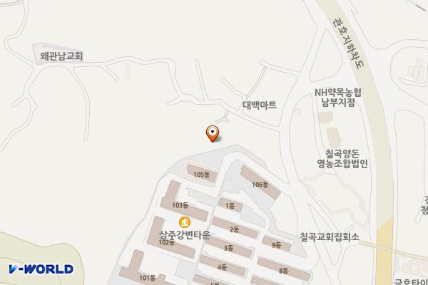 삼주강변타운 공영주차장 위치 지도 — 경상북도 칠곡군 약목면 관호리 951