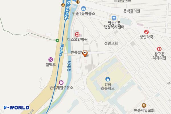 반송주차장 위치 지도 — 부산광역시 해운대구 반송동744-206