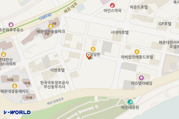 미소주차장 위치 지도 — 부산광역시 해운대구 우동652-2