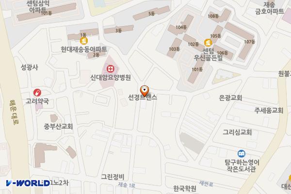 선경주차장 위치 지도 — 부산광역시 해운대구 재반로125번길 57 (재송동)