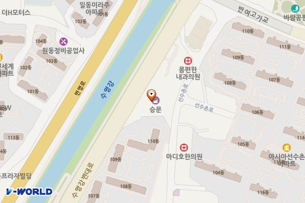삼성주차장 위치 지도 — 부산광역시 해운대구 수영강변대로 504 (반여동)