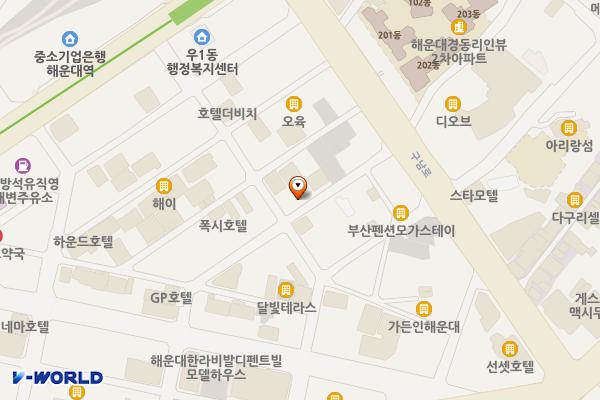 오반장주차장 위치 지도 — 부산광역시 해운대구 구남로24번길 20 (우동)