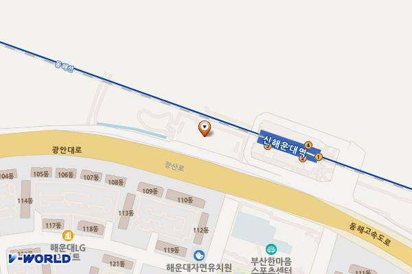 신해운대주차장 위치 지도 — 부산광역시 해운대구 우동648-3